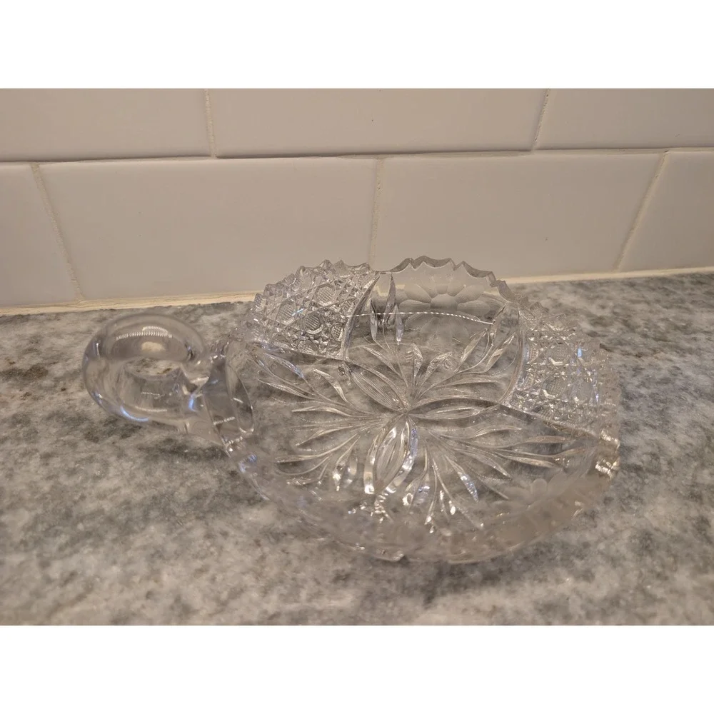 American Brilliant Cut Glass Sawtooth Rim 5